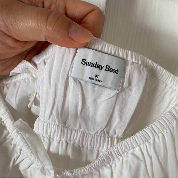 Aritzia Sunday Best Martine Poplin Dress in white NWOT - Picture 5 of 7